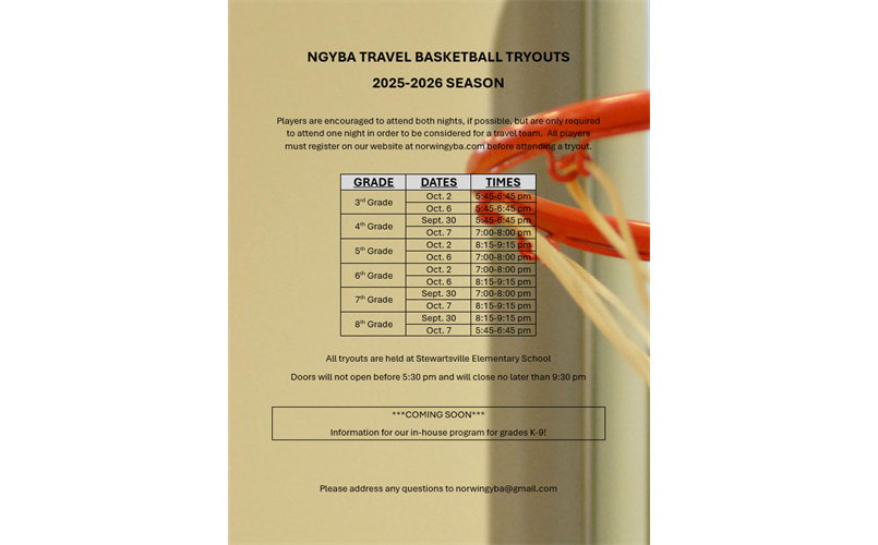 2025-26 Travel Tryouts